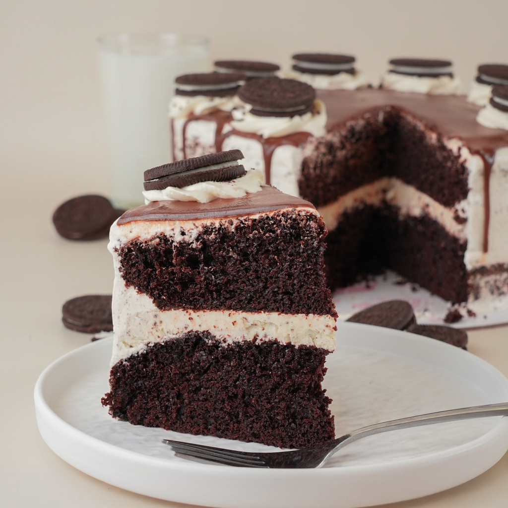 One Layer Oreo Cake