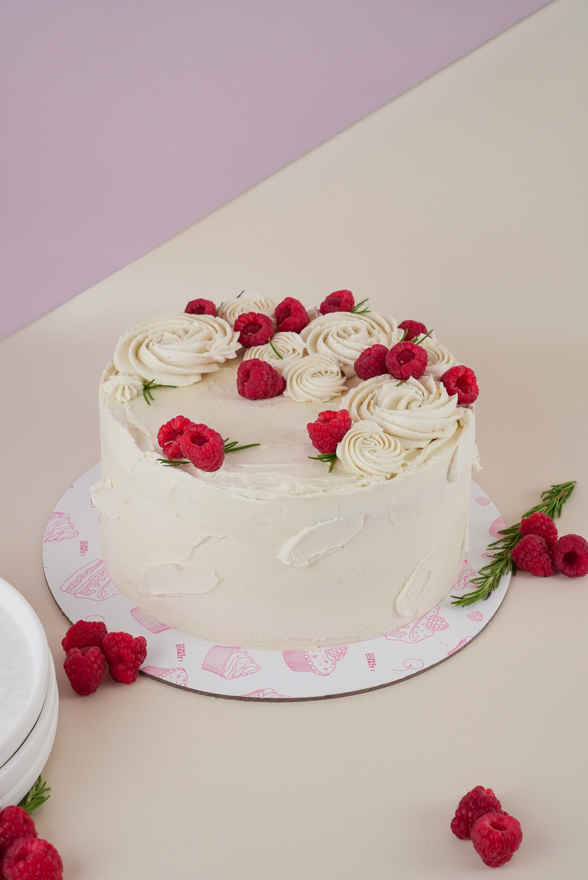 Vanilla Raspberry Cake