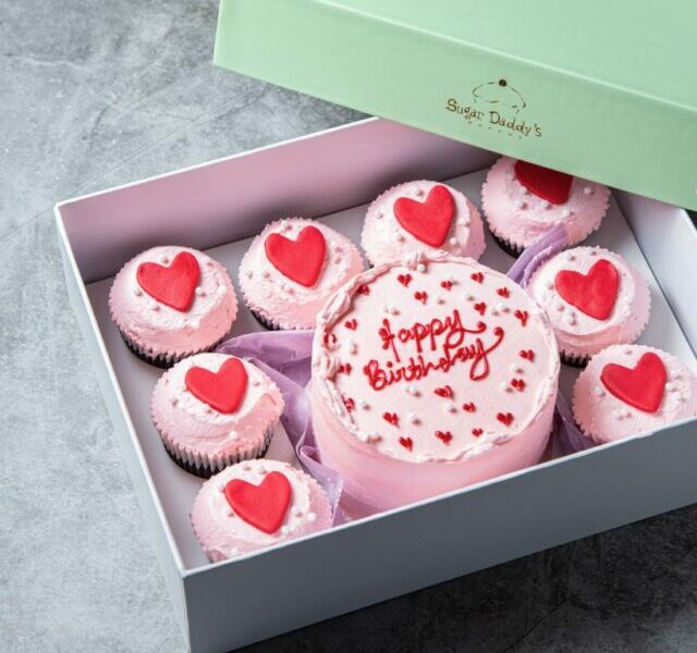 Minimalist & Cupcakes Box – Happy Birthday