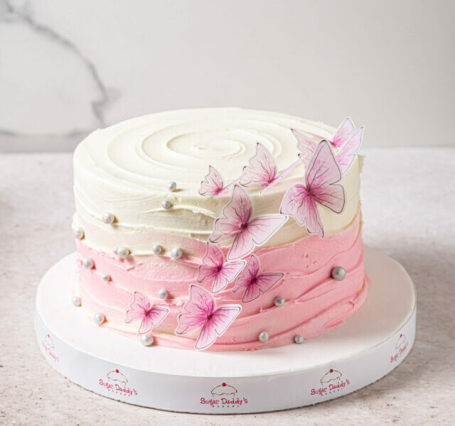 Butterfly Cake – Pink White