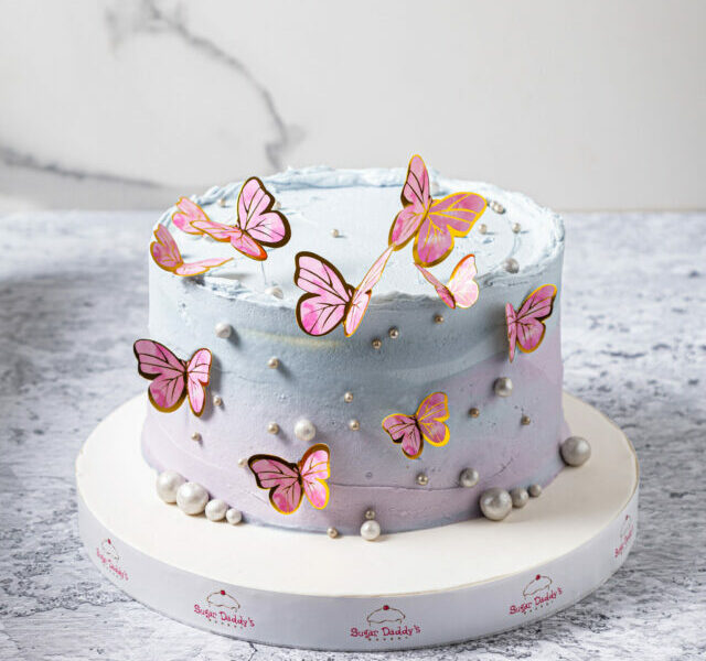 Butterfly Cake – Purple Turquoise