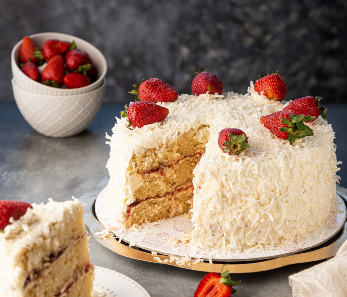 Coconut Strawberry Cake 1